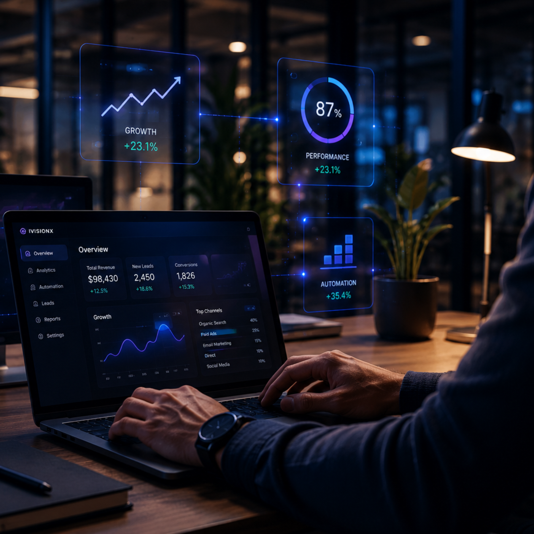 IvisionX AI-powered marketing strategy workspace
