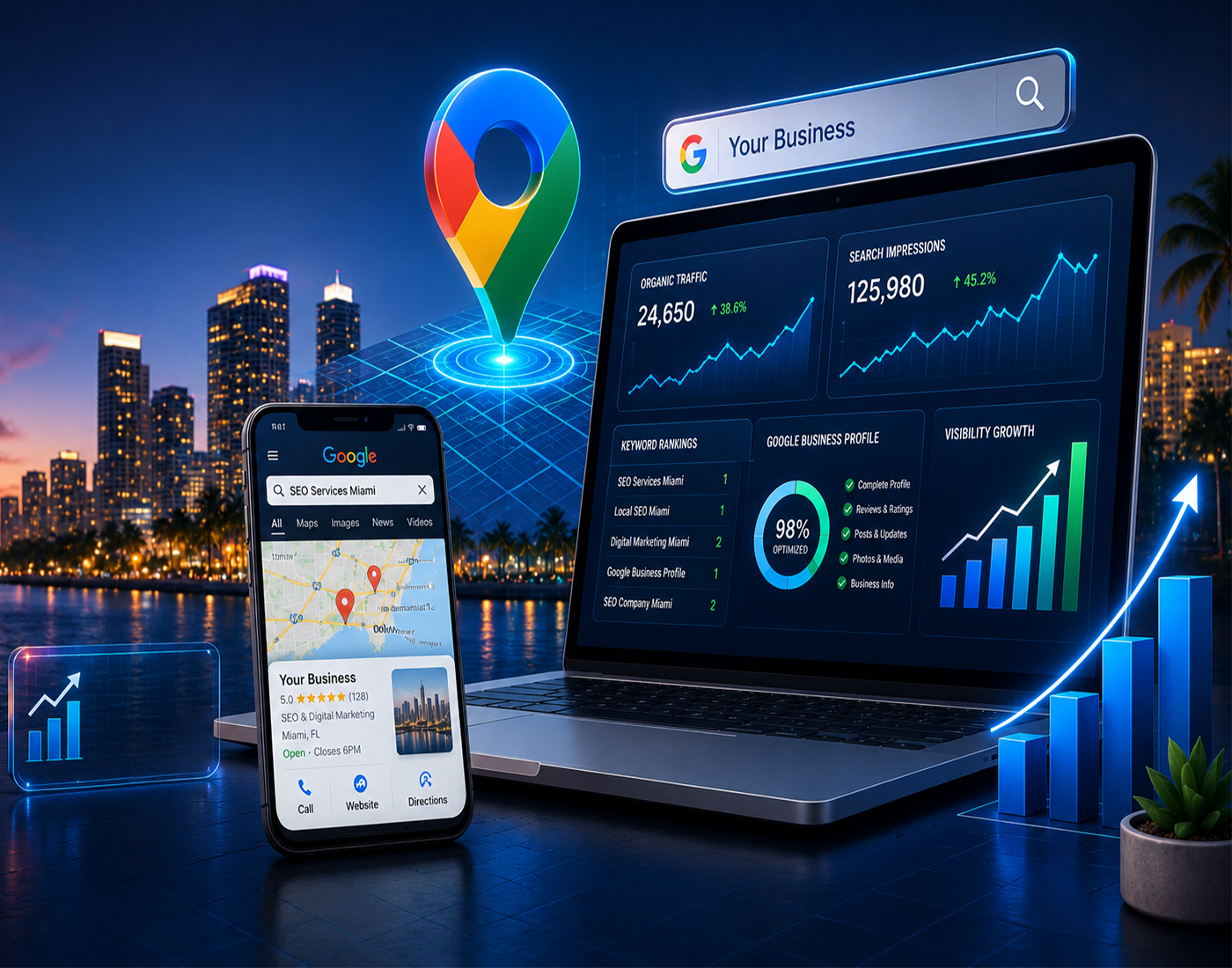 Local SEO and Google visibility systems for modern businesses by IVISIONX