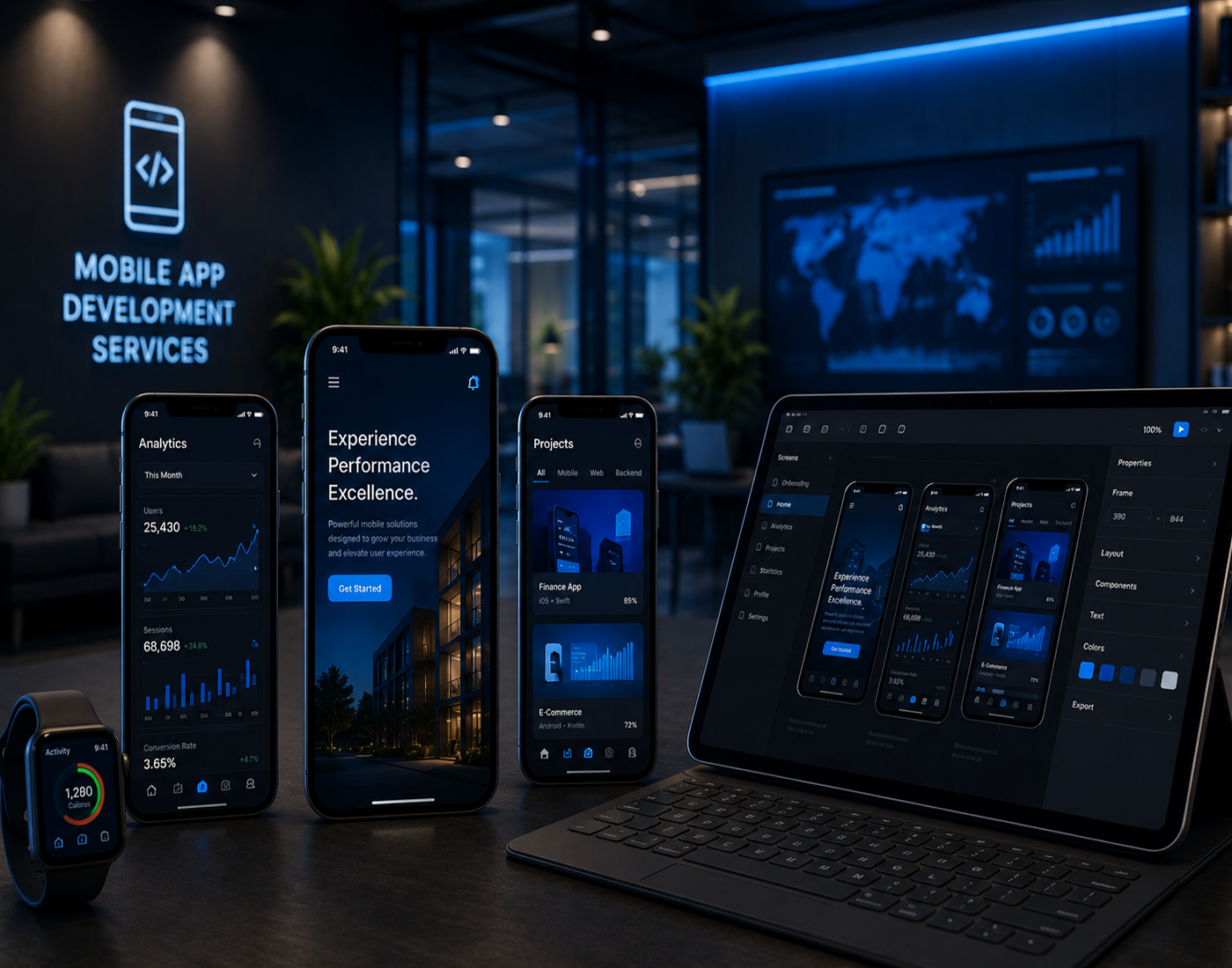 Mobile app development services for iOS and Android by IVISIONX