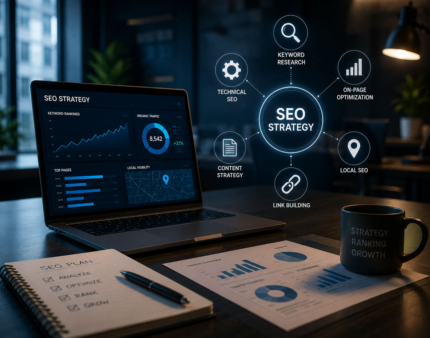 SEO services and local search visibility strategies
